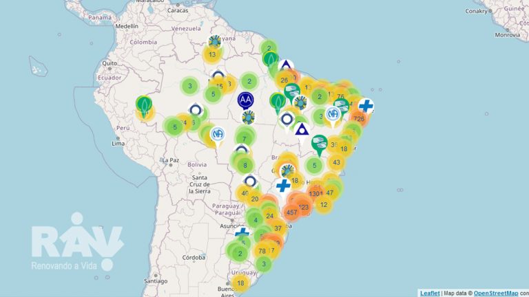 Comunidade Terapêutica: Mapa virtual de Grupos Anônimos, de Ajuda Mútua e de Apoio a Familiares de Dependentes Químicos